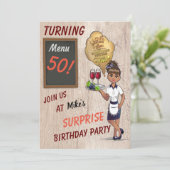 Special Big 50 Birthday Party Kaart (Staand voorkant)