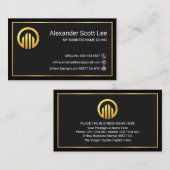 Special Black Grey Gold Frame CEO Founder Visitekaartje (Voorkant / Achterkant)