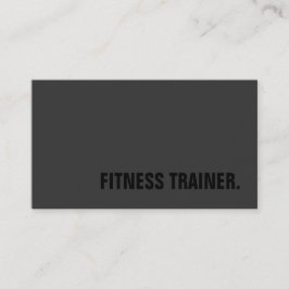 Special Black Out Grey Fitness Trainer Trendy Visitekaartje