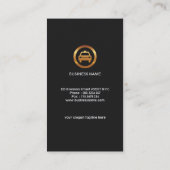 Special Blue Button V-Collar Gold Taxi Service Visitekaartje (Achterkant)