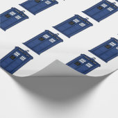 Special Call POLICE Box Blue geek SciFi Cadeaupapier (Hoek)