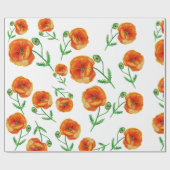 Special Celebration Red Poppies inpakpapier (Vlak)