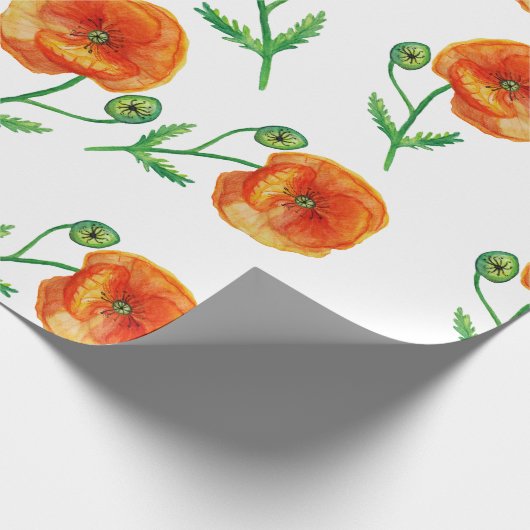 Special Celebration Red Poppies inpakpapier (Hoek)