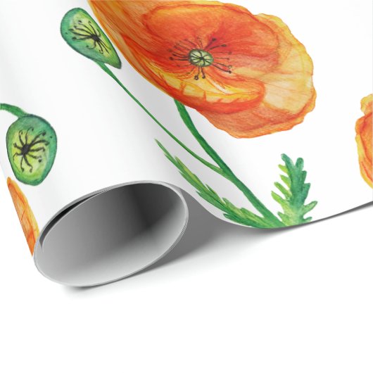 Special Celebration Red Poppies inpakpapier (Rol Hoek)