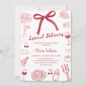 Special Delivery Baby Shower Feest Kaart (Voorkant)