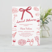 Special Delivery Baby Shower Feest Kaart (Staand voorkant)