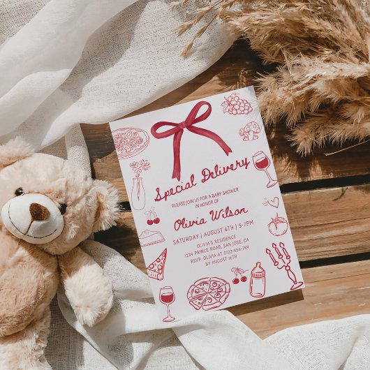 Special Delivery Baby Shower Party Kaart