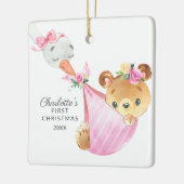 Special Delivery Baby's Eerste Kerst Beer Keramisch Ornament (Links)