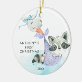 Special Delivery Baby's Eerste Kerst Wasbeer Keramisch Ornament (Links)