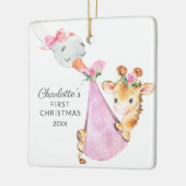 Special Delivery Baby's Eerste Kerstmis Giraffe Keramisch Ornament (Links)