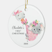 Special Delivery Baby's First Christmas Olifant Keramisch Ornament (Links)