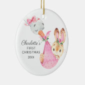 Special Delivery Baby's First KerstBunny Keramisch Ornament (Rechts)