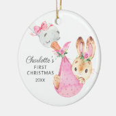 Special Delivery Baby's First KerstBunny Keramisch Ornament (Links)