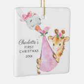 Special Delivery Baby's First Kerstman Giraffe Keramisch Ornament (Rechts)