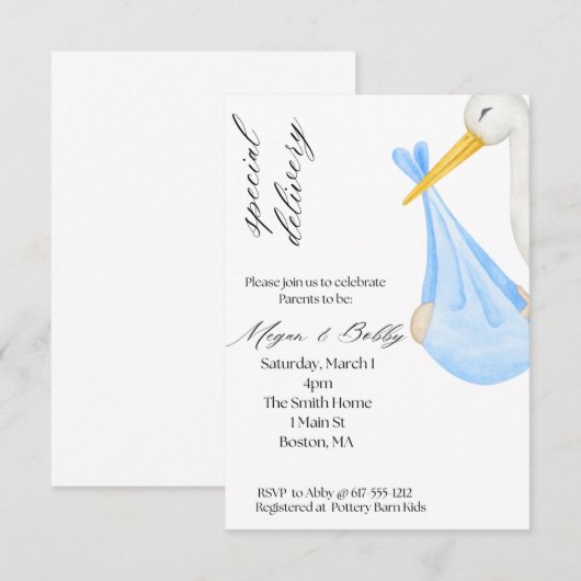 Special Delivery Boy Kaart (Voorkant / Achterkant)