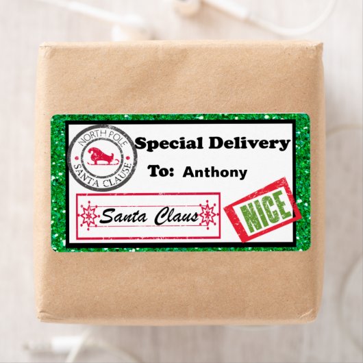 Special Delivery Christmas Package Label (Insitu)