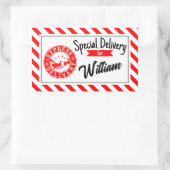 Special delivery from santa Christmas gift  Rechthoekige Sticker (Tas)