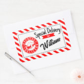 Special delivery from santa Christmas gift  Rechthoekige Sticker (Envelop)