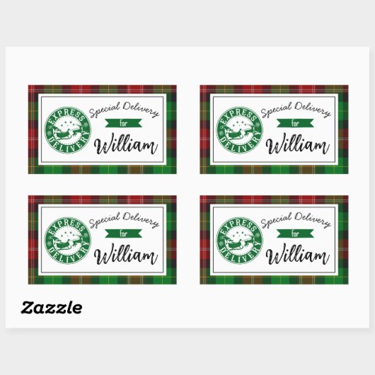 Special delivery from santa Christmas gift Rechthoekige Sticker (Vel)