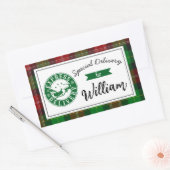 Special delivery from santa Christmas gift  Rechthoekige Sticker (Envelop)