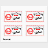 Special delivery from santa Christmas gift Rechthoekige Sticker (Vel)