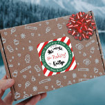 Special Delivery From Santa Christmas Gift Tags Vierkante Sticker<br><div class="desc">These stickers are perfect using as labels on Christmas gifts and the festival design can be easily personalized with a recipient name or leave blank to hand write a name. Please note: these stickers are only for people on Santa's nice list and should not be given to anyone on Santa's...</div>