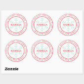 Special Delivery from Santa North Pole Kid Name Ronde Sticker (Vel)