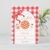 Special Delivery Hart Pizza Baby Shower Kaart (Staand voorkant)