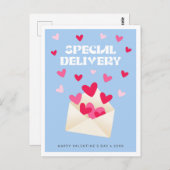 Special delivery Hearts Envelope Valentine's Day Briefkaart (Voorkant / Achterkant)