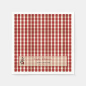 Special Delivery Italian Red Plaid Baby Shower Servet (Voorkant)