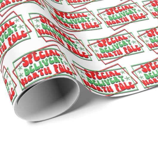 Special Delivery North Pole Cadeaupapier (Rol Hoek)