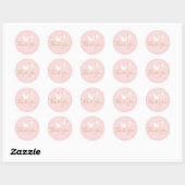 Special Delivery Ooievaar Baby Shower Bedankt Roze Ronde Sticker (Vel)