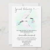 Special Delivery Ooievaar Baby shower Per Post Kaart (Voorkant)