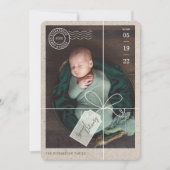 Special Delivery Pakket Baby Geboorte Statistieken Feestdagenkaart (Voorkant)