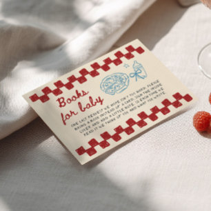 Special Delivery Pizza Baby Shower Boeken voor Bab Informatiekaartje