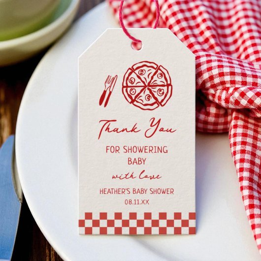 Special Delivery Pizza Thema Baby Shower Cadeaulabel