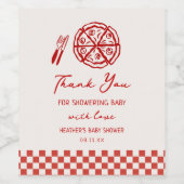 Special Delivery Pizza Thema Baby Shower Wijn Etiket (Enkel label)