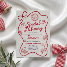 Special Delivery Whimsische Baby Shower Uitnodigin