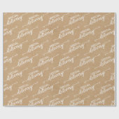 Special Delivery Word Art Faux Rustic Brown Kraft Cadeaupapier (Vlak)