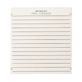 Special Dots Teacher Lined Paper From The Desk Of Notitieblok