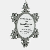 Special Ed. leraar Tin Sneeuwvlok Ornament (Links)