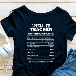 Special Ed Teacher Nutrition Facts Grappig T-shirt