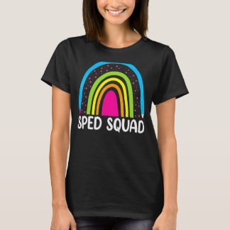Special Ed Teacher Rainbow Terug naar school Teach T-shirt