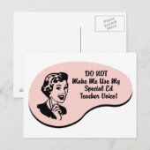 Special Ed Teacher Voice Briefkaart (Voorkant / Achterkant)