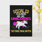Special Ed Teachers Unicorn, Magical Unicorn Kaart (Gele Bloem)