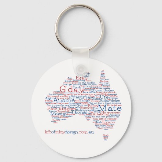 Special Edition Aussie Slang Keyring Sleutelhanger (Voorkant)