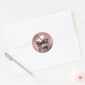 Special Edition Ondertekende kopie Roos Gold Ronde Sticker (Envelop)