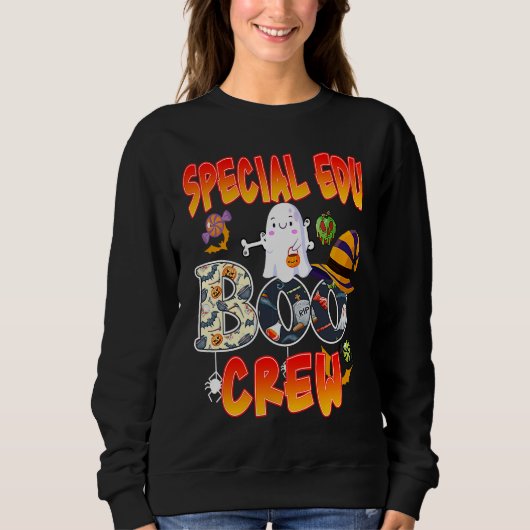 Special Edu Boo Crew Halloween  Ghost Teaching Trui (Voorkant)