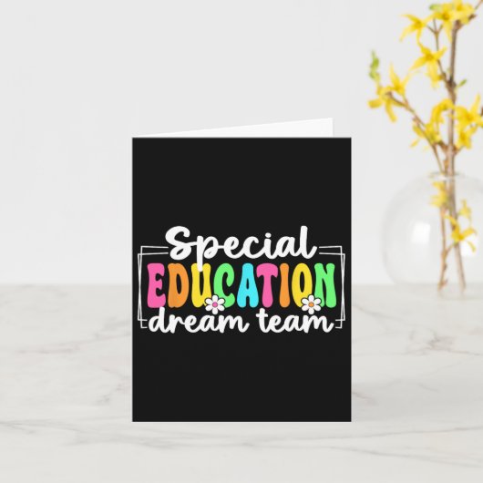 Special Education Dream Team Terug Naar School Spe Kaart (Gele Bloem)