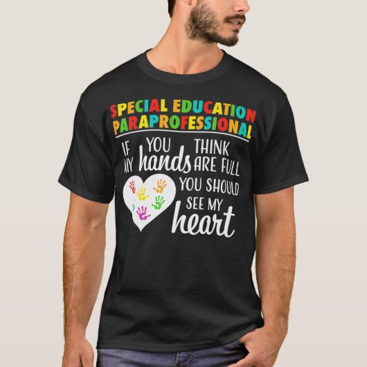 Special Education Paraprofessional Cute Appreciati T-shirt (Voorkant)
